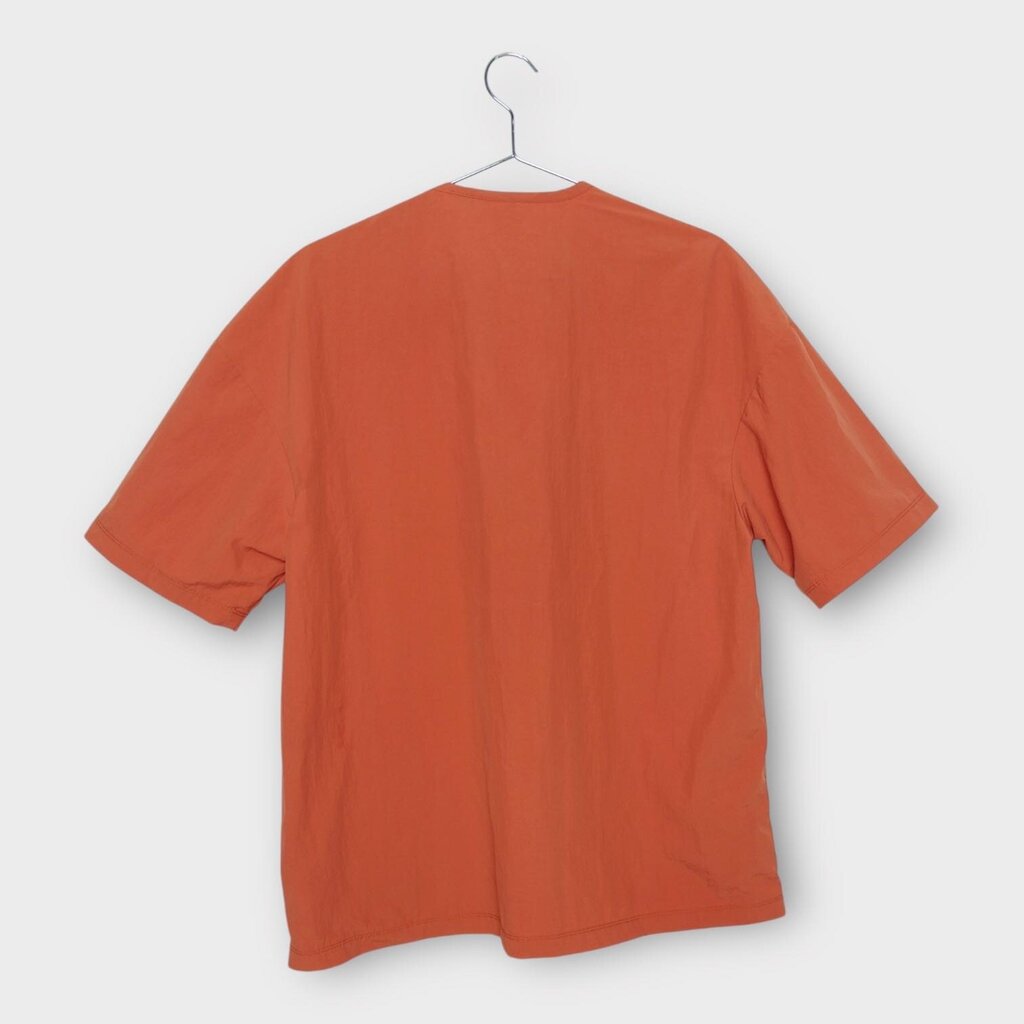 Orange Nylon Boxy Tee