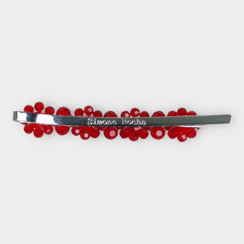 Red Crystal Flower Hair Clip