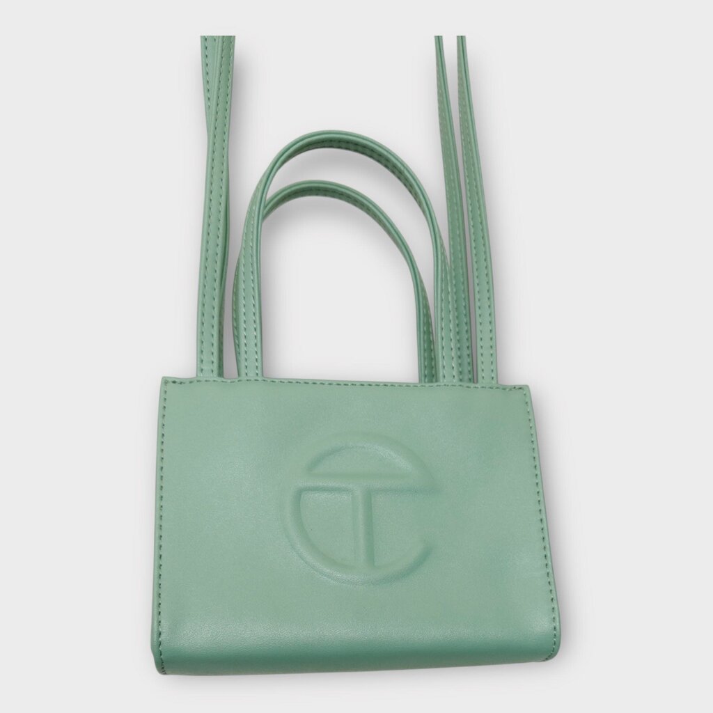 Telfar Green PU Crossbody Mini Shopper