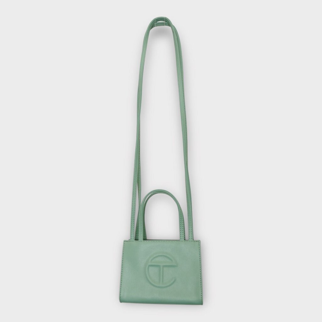 Telfar Green PU Crossbody Mini Shopper