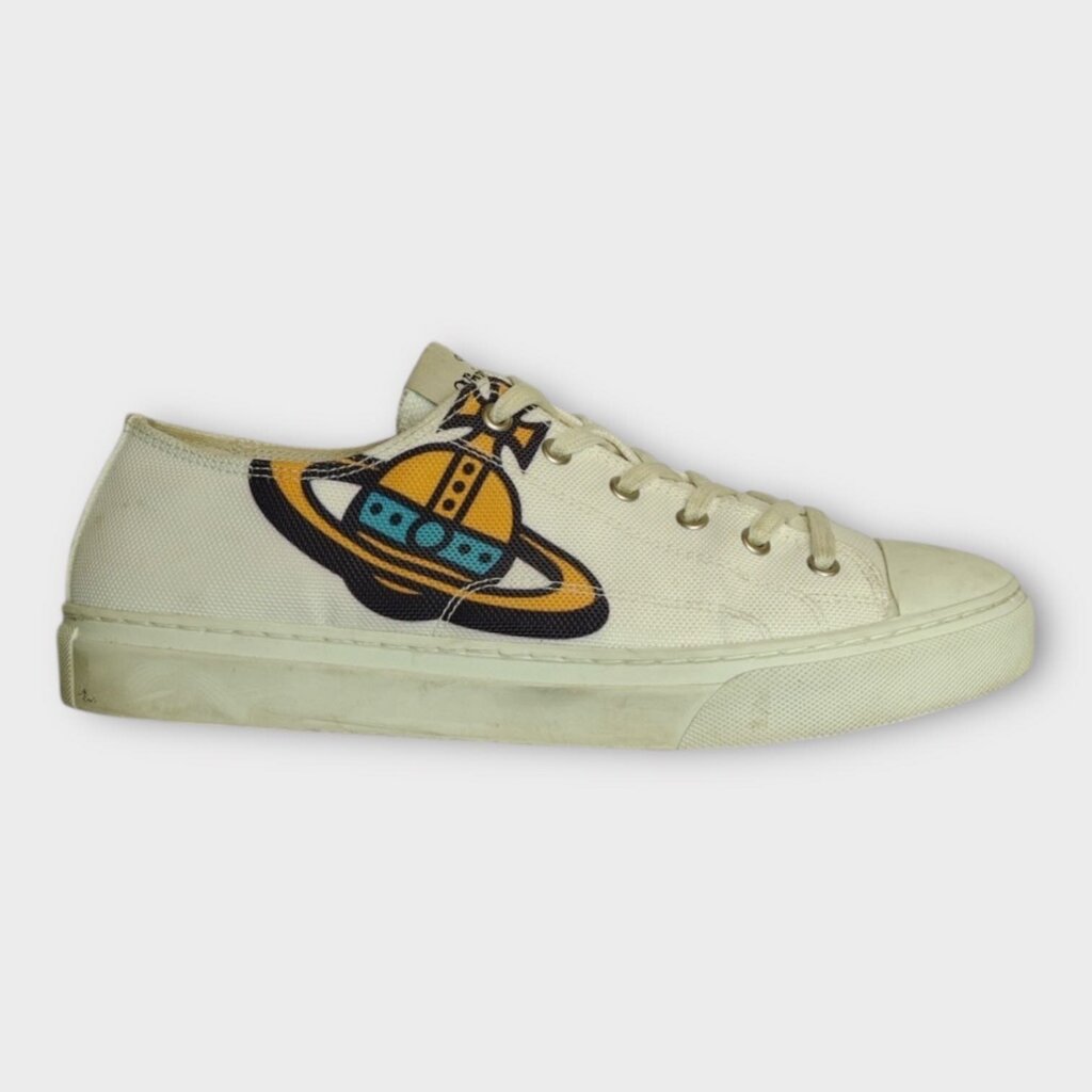 White Canvas Orb Sneakers
