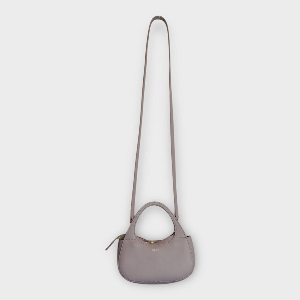 Purple Leather Mini Swipe Tote Bag