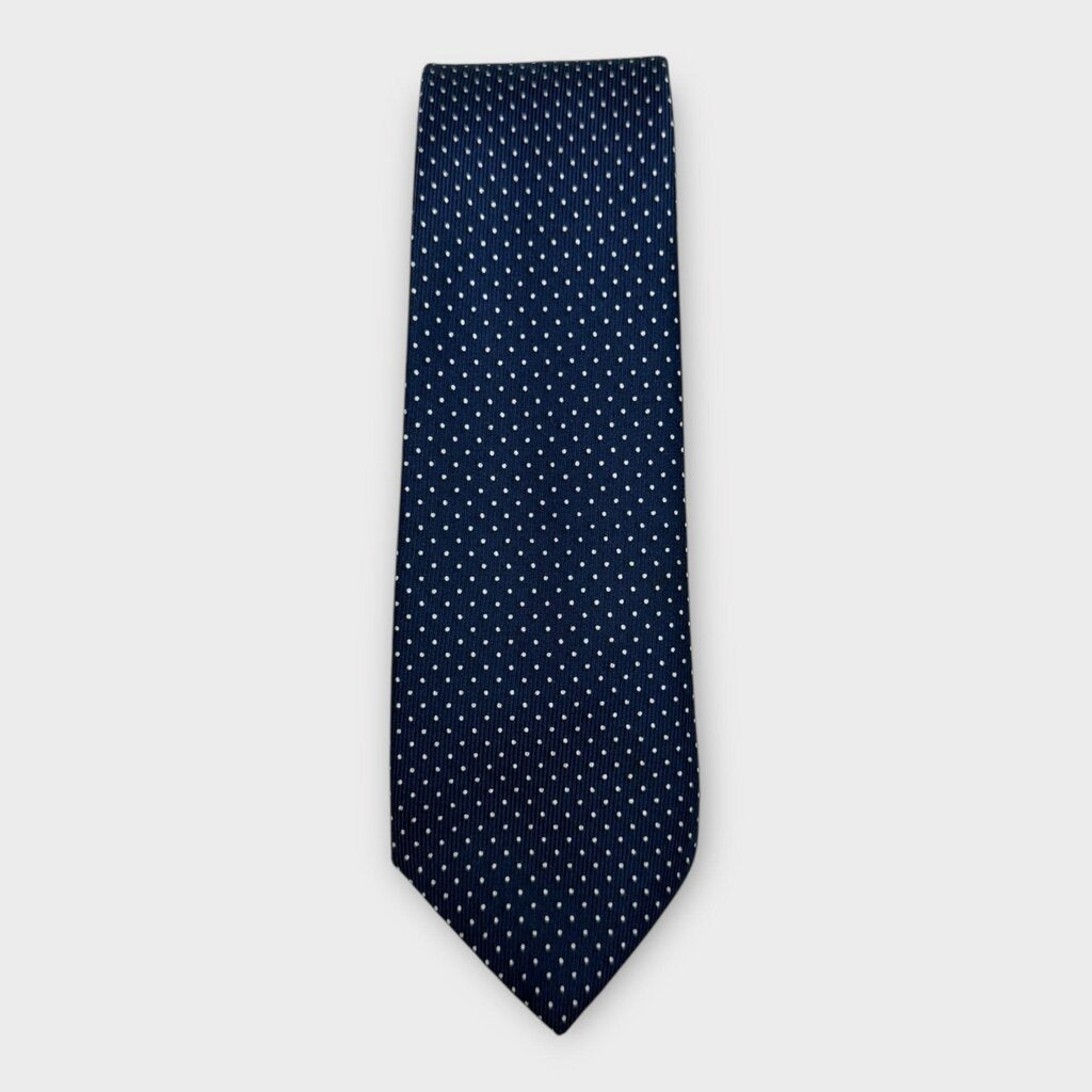 Blue & White Polka Dot Tie