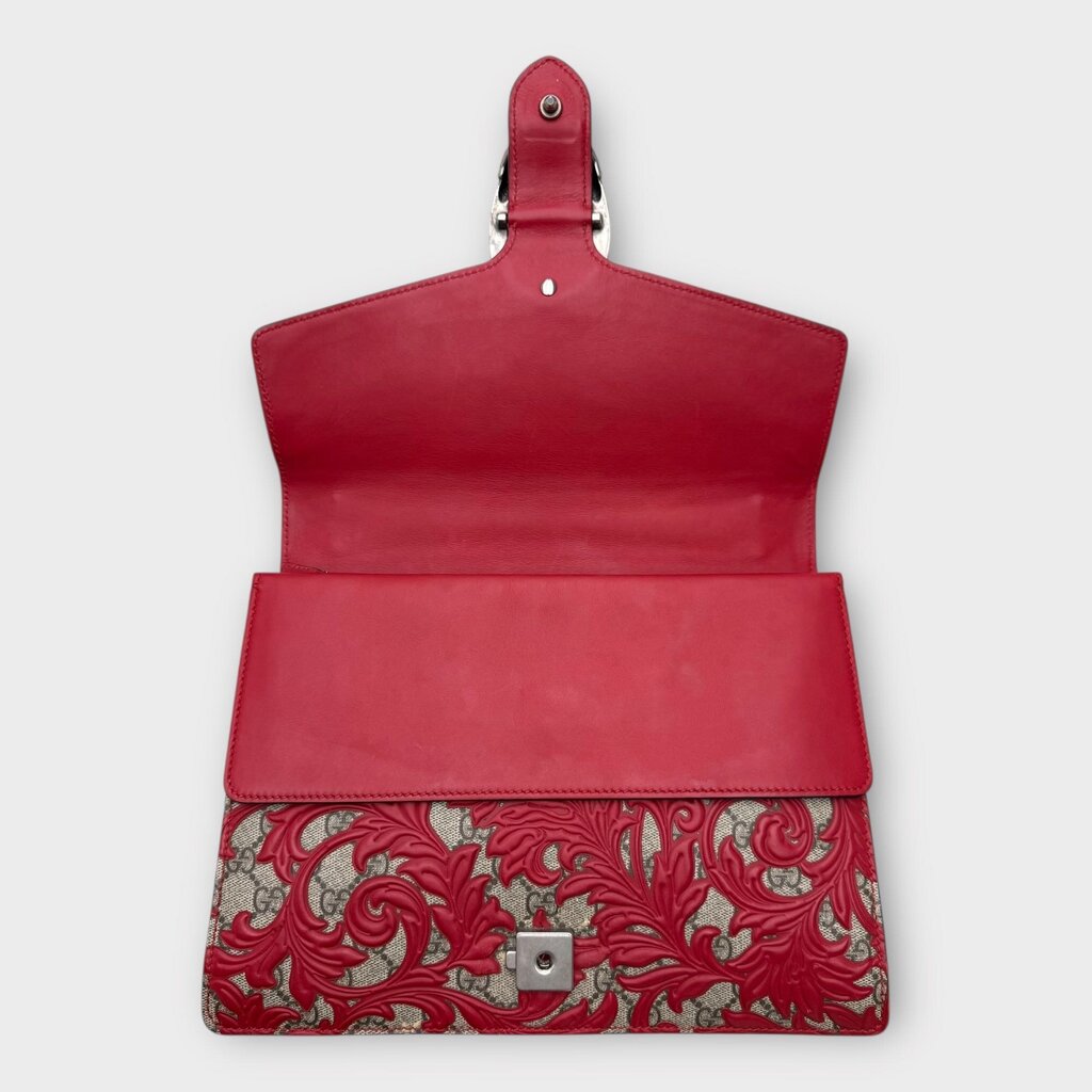 Red Arabesque Dionysus Coated Canvas Bag
