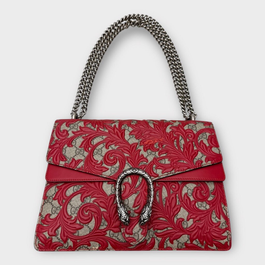 Red Arabesque Dionysus Coated Canvas Bag