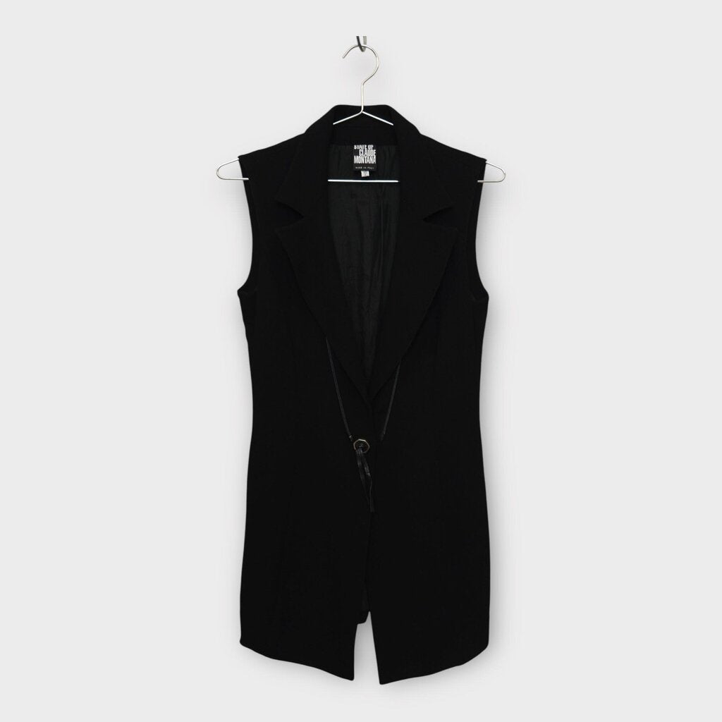 Black & White Stipe Convertible Blazer & Vest