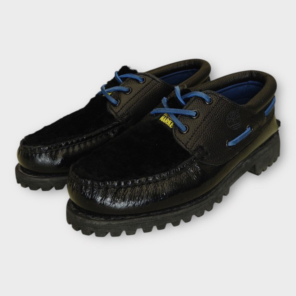 Black 3 Eye Handsewn Boat Shoe
