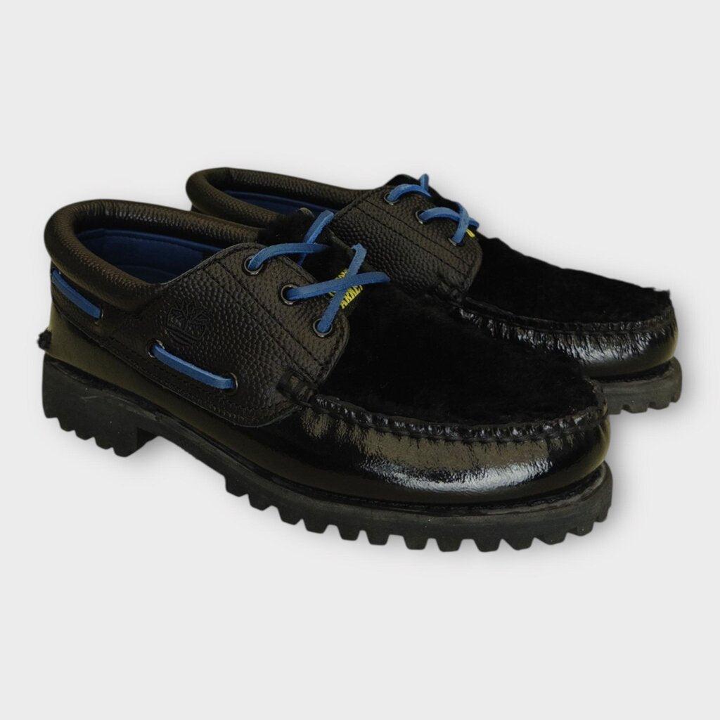 Black 3 Eye Handsewn Boat Shoe
