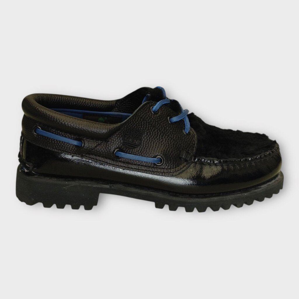 Black 3 Eye Handsewn Boat Shoe