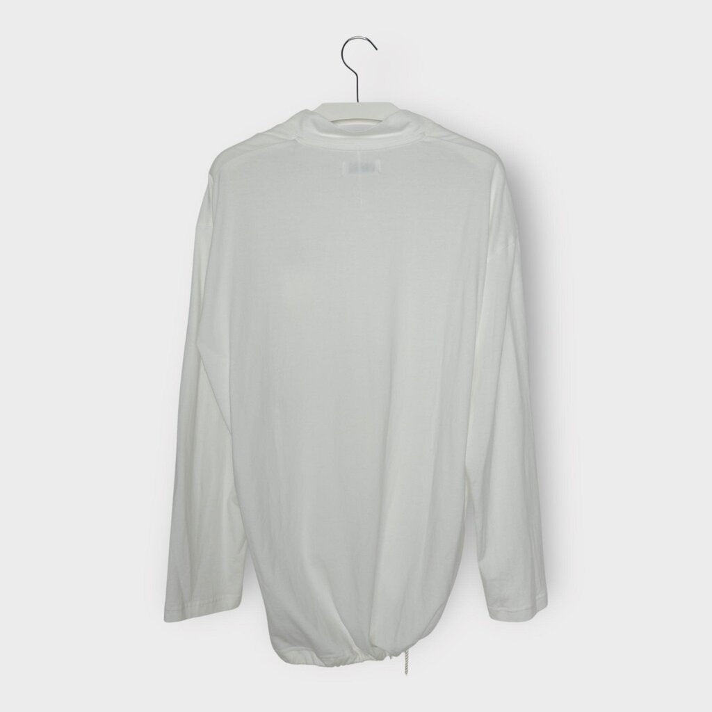White Cotton V-Neck Shirt
