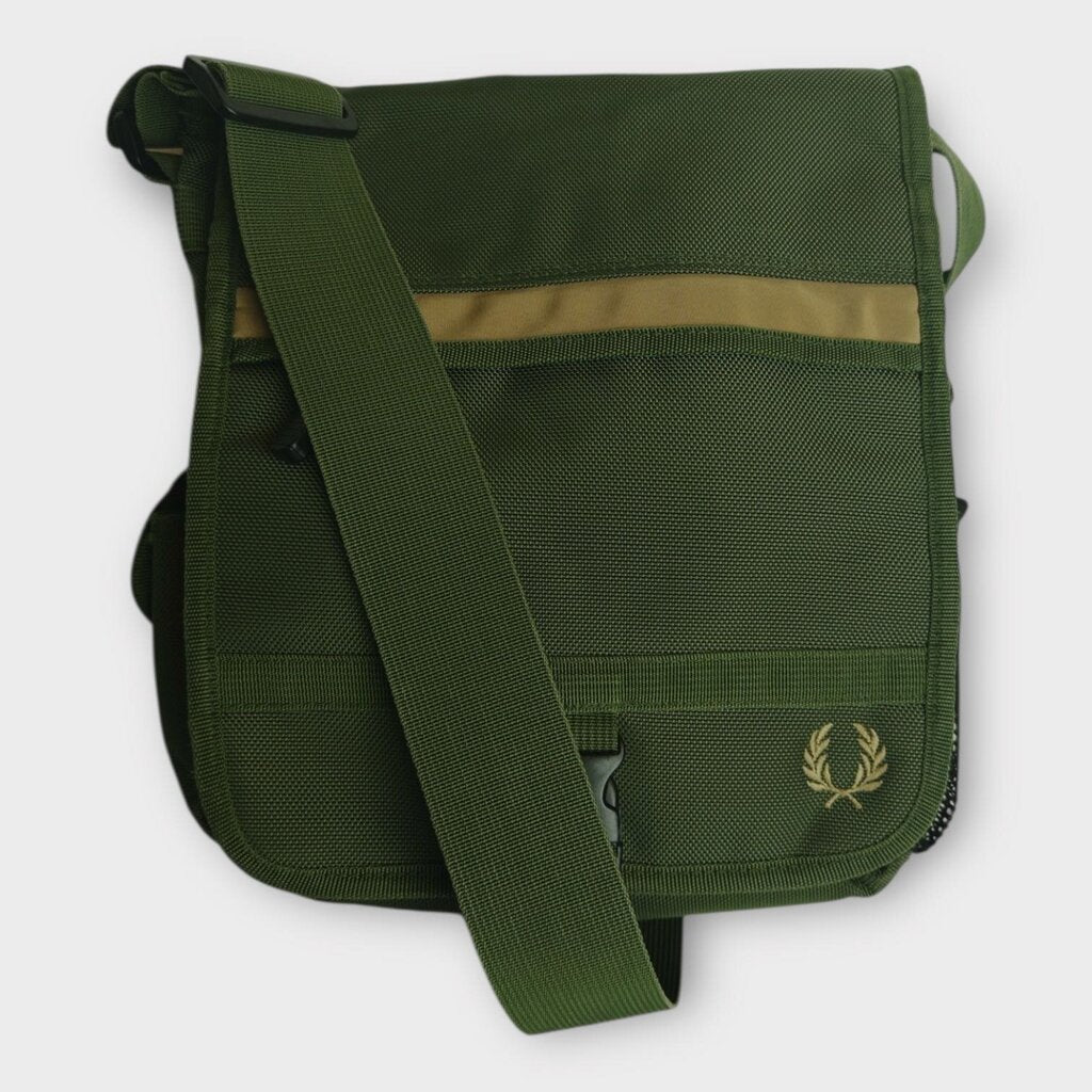 Green Logo Messenger Bag