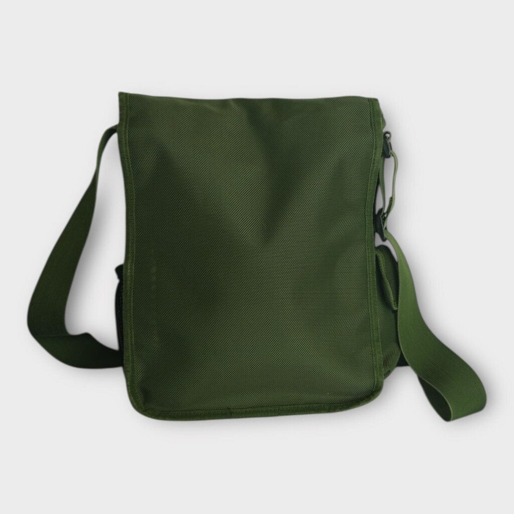 Green Logo Messenger Bag