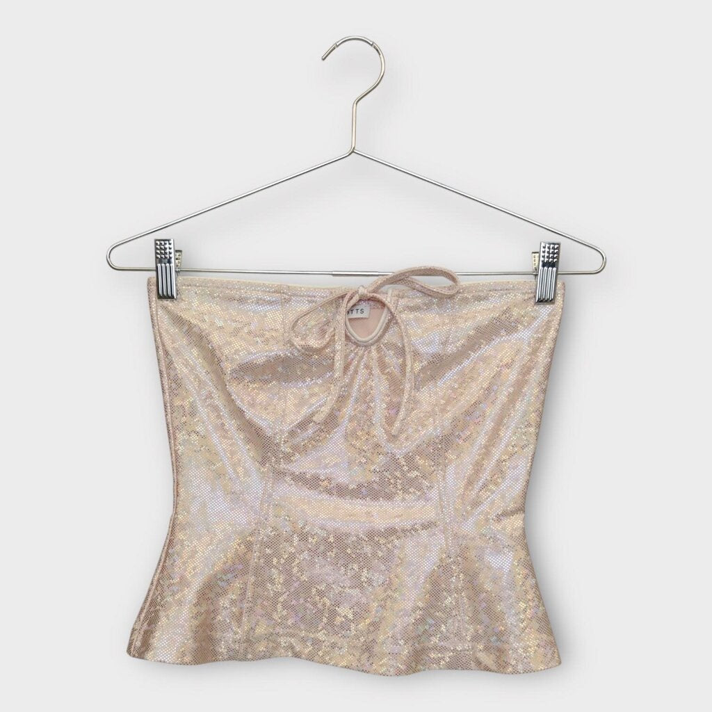 Pink Bente Shimmer Strapless Top
