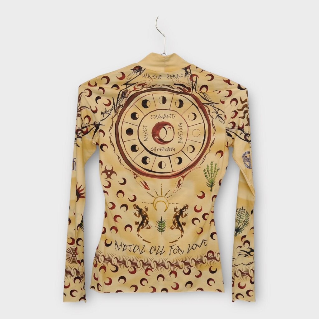 Brown Punk Shaded Tattoo Second-Skin Long Sleeve