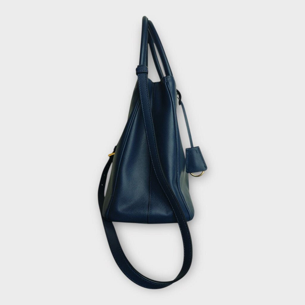 Navy Leather Galleria Bag & Dust Bag