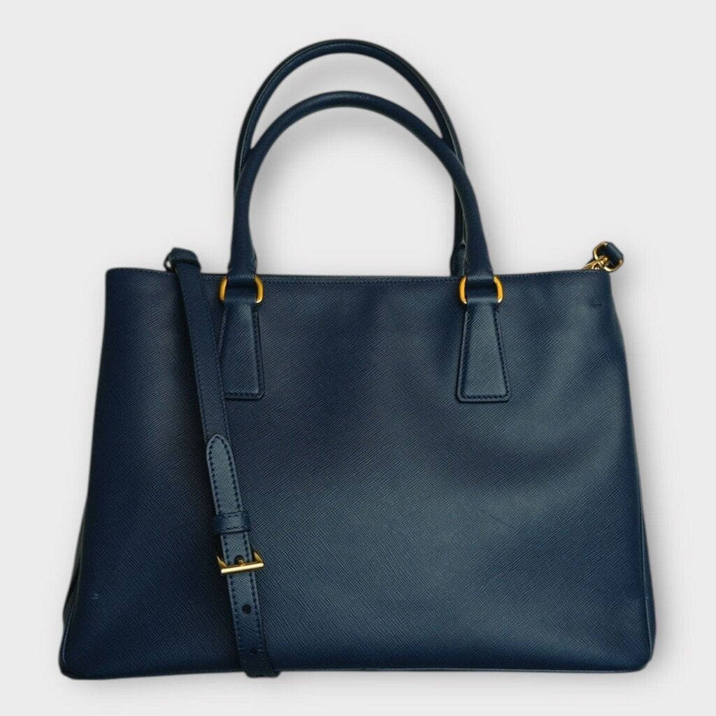 Navy Leather Galleria Bag & Dust Bag