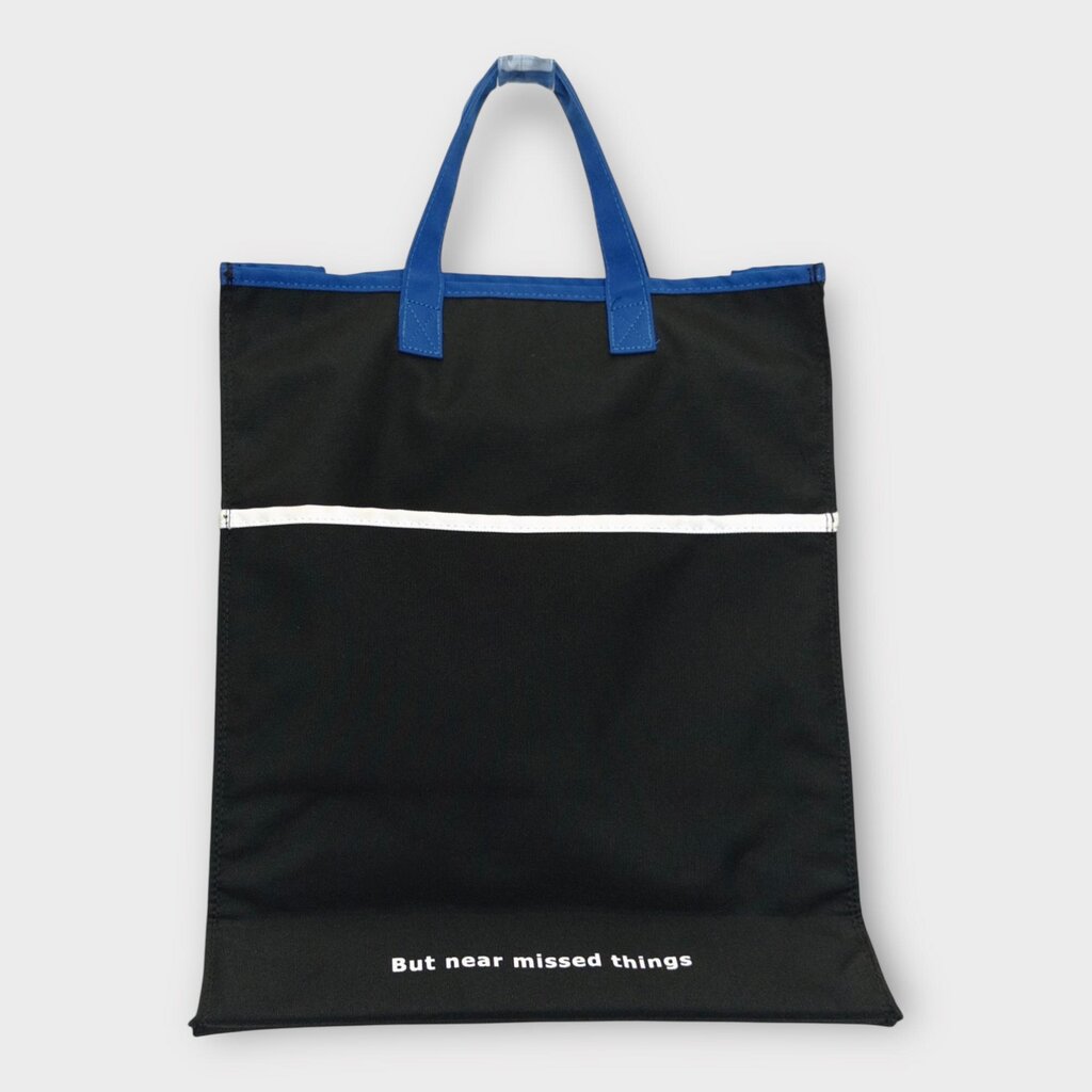 Black Canvas Double Handle Tote Bag