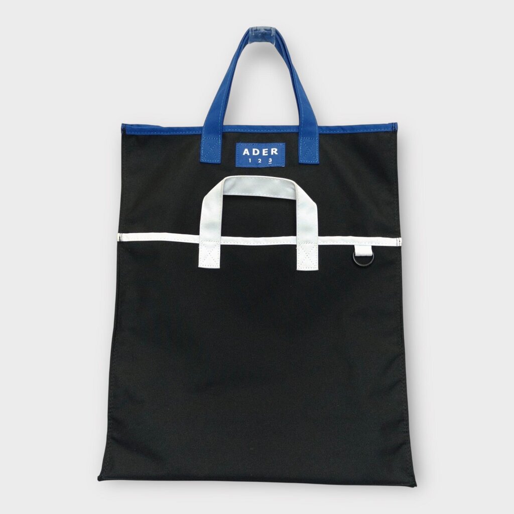 Black Canvas Double Handle Tote Bag