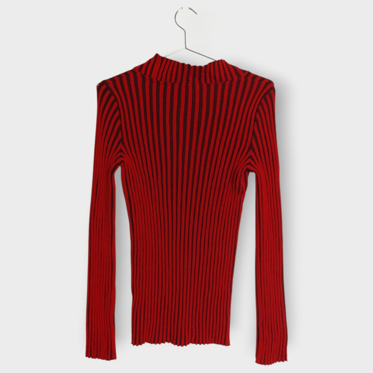 Ribbed Mock Neck Knit