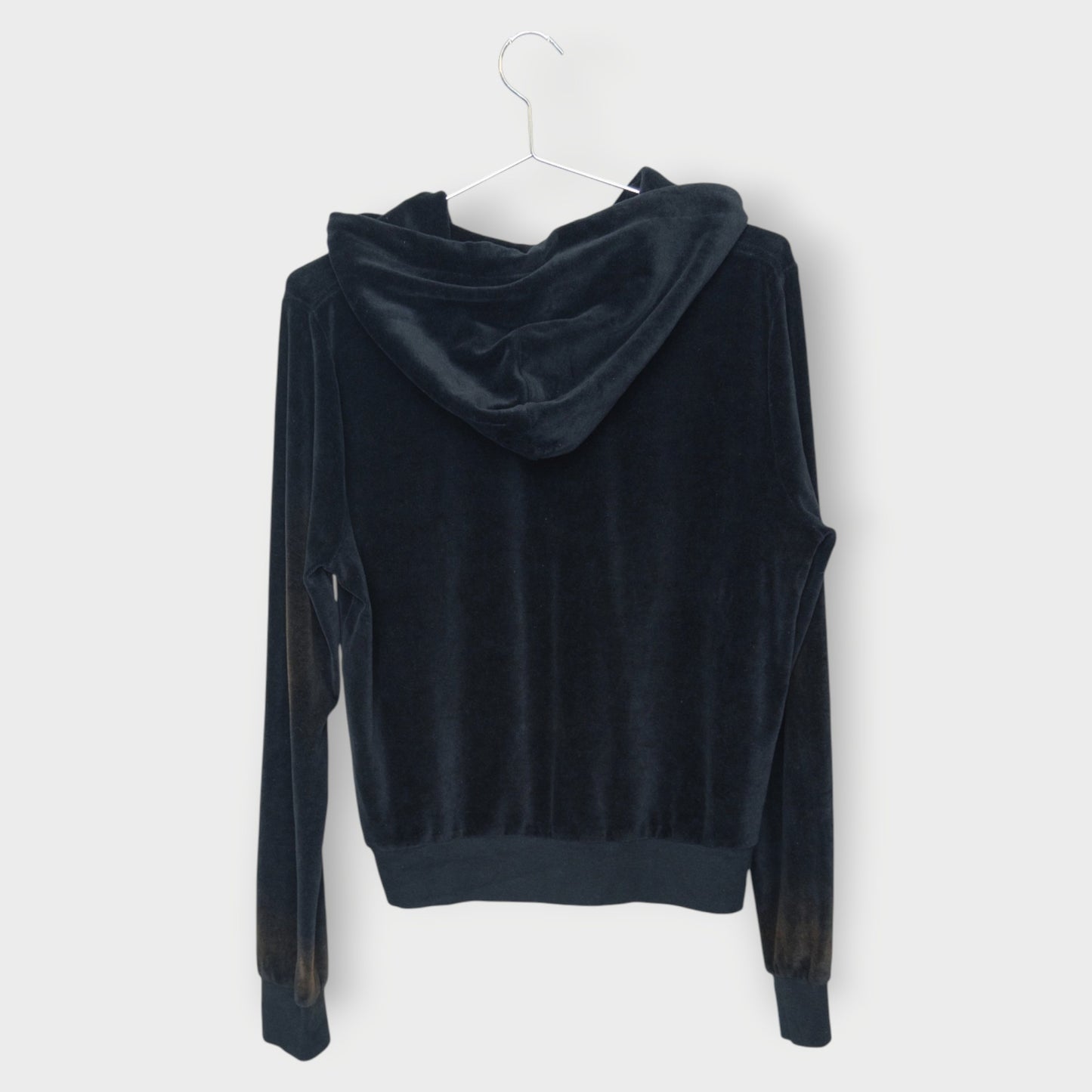 Velour Wavy Logo Hoodie