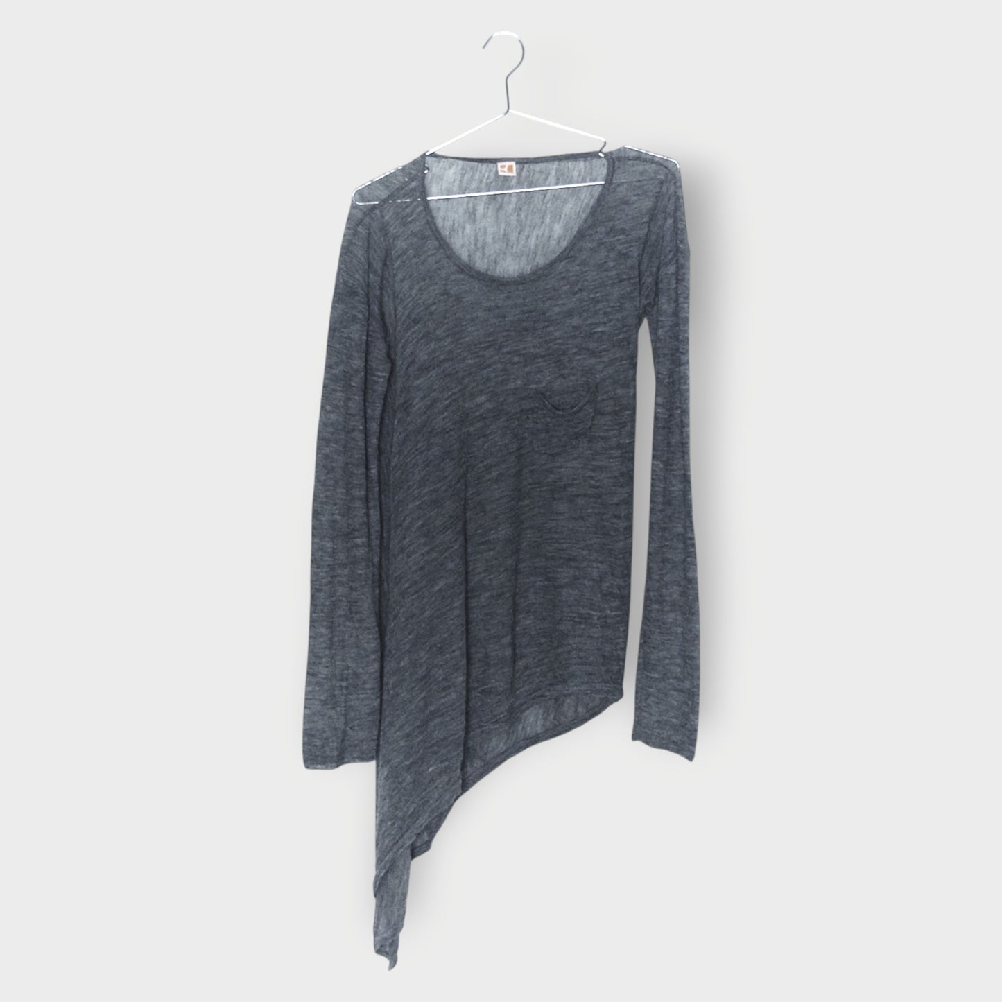 Asymmetric Long Sleeve Knit Top