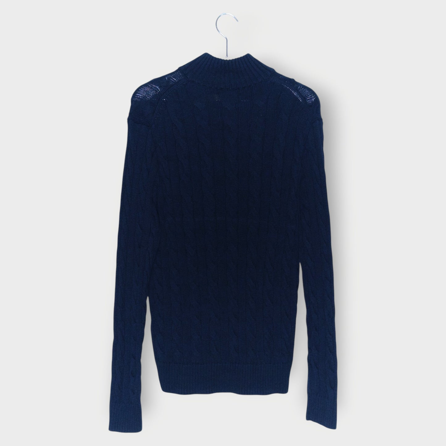 Cotton Cable Knit 1/4 Zip Jumper