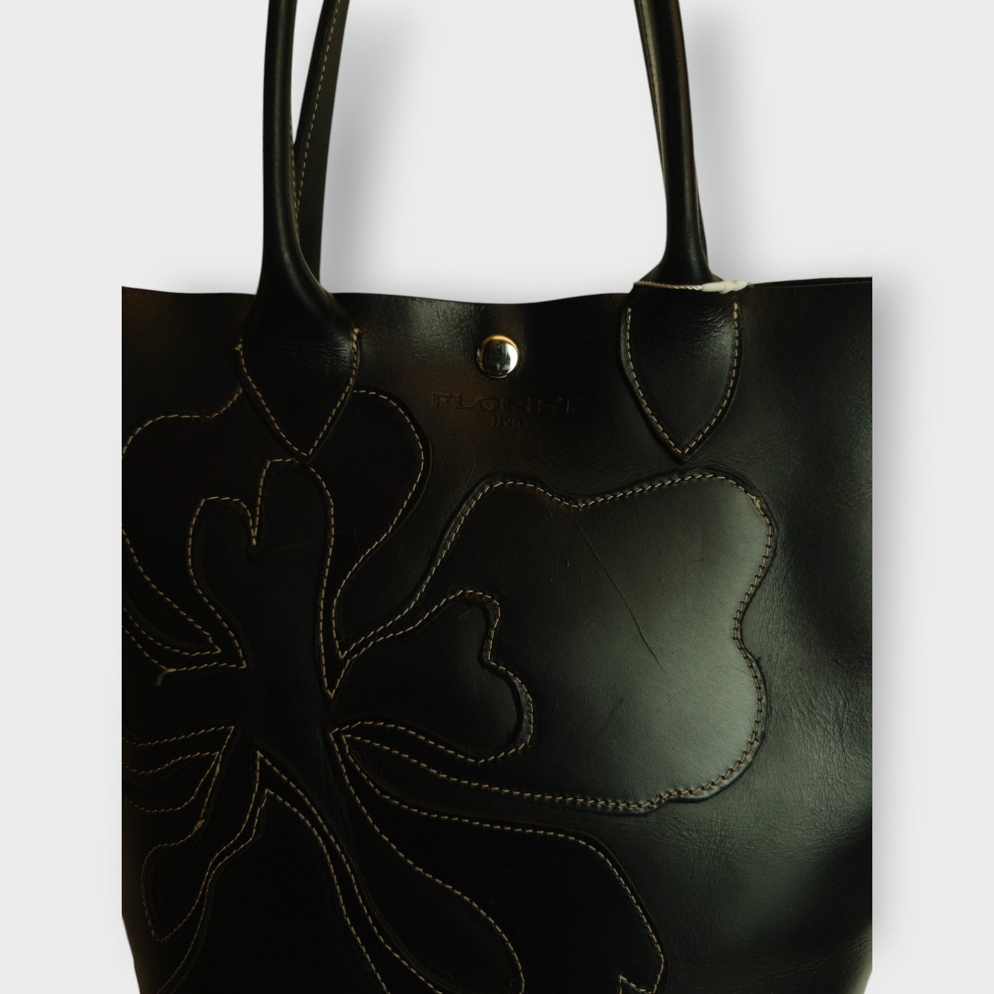 Leather Flower Detail Bag