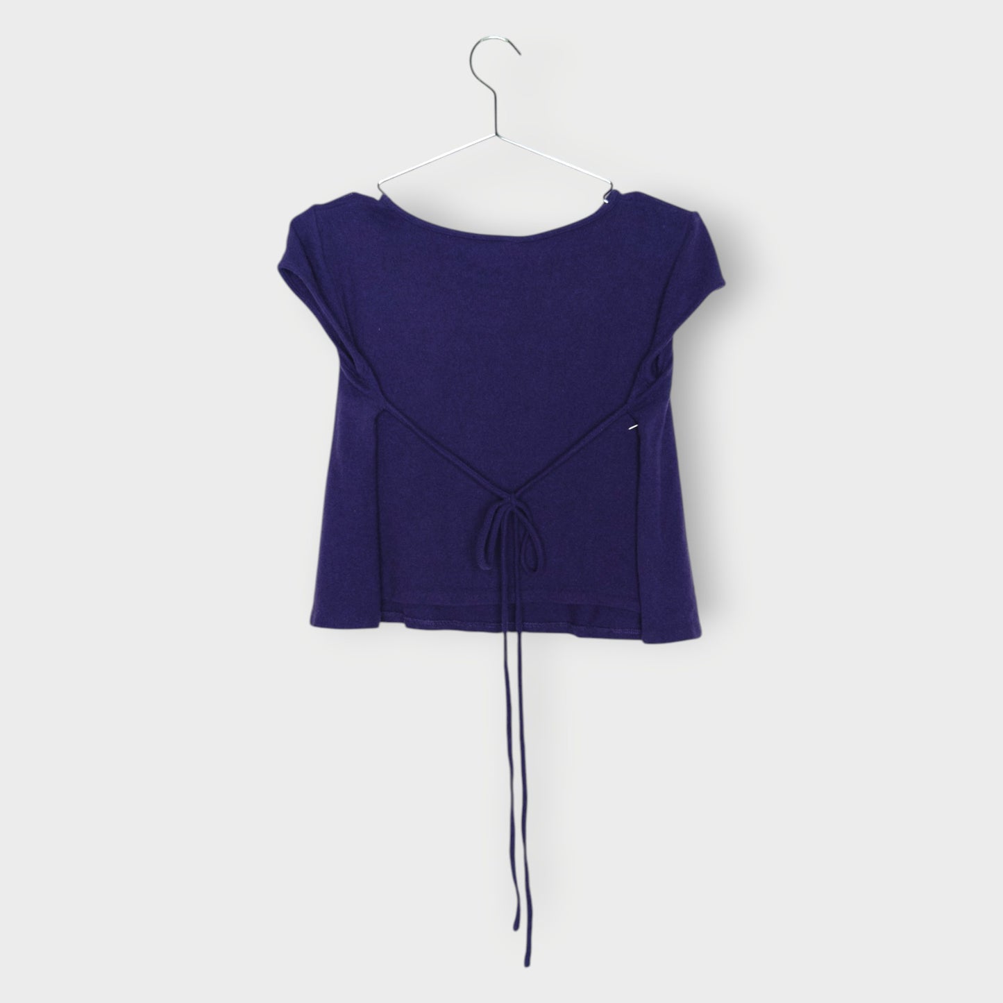 Knit Cap Sleeve Tie Top