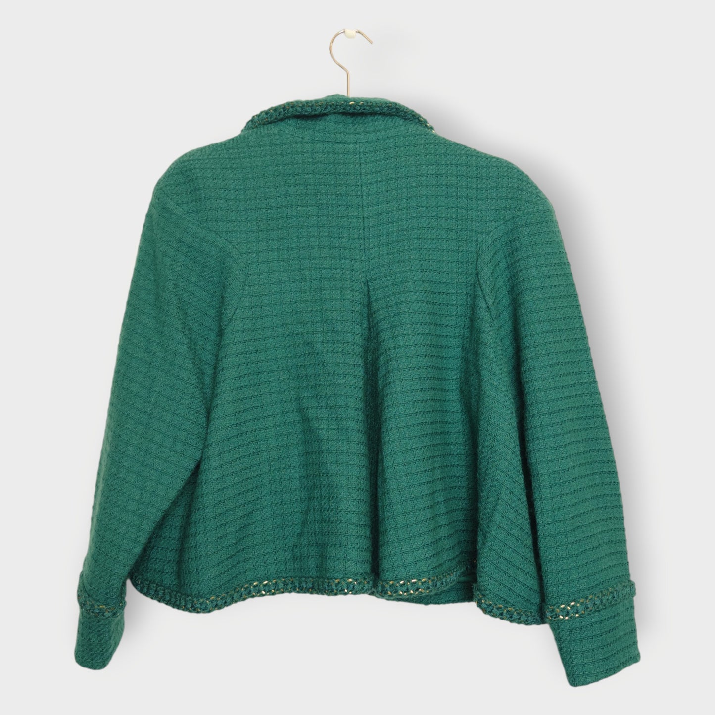 Pre Fall Emereld Green Tweed Jacket