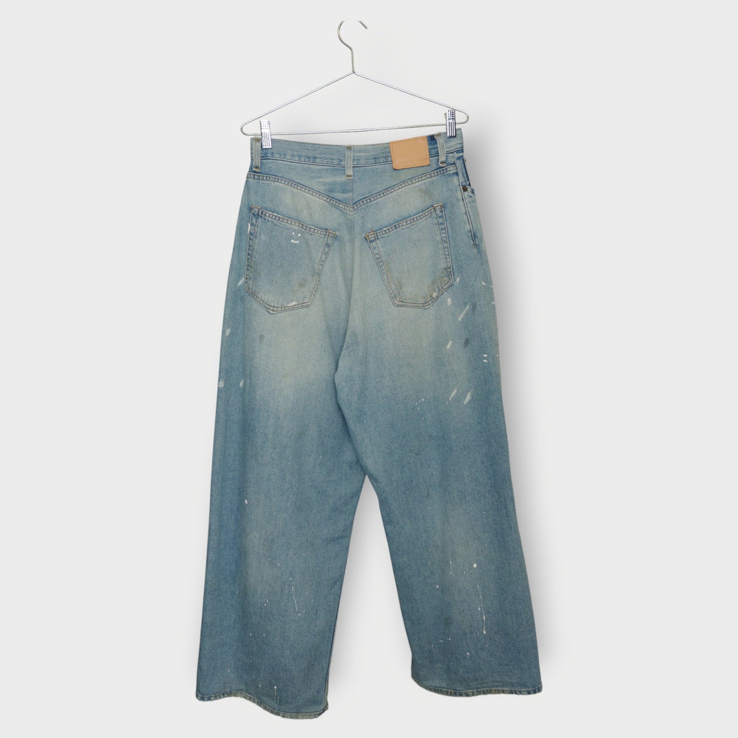 Distressed Trafalgar Wide Leg Jean