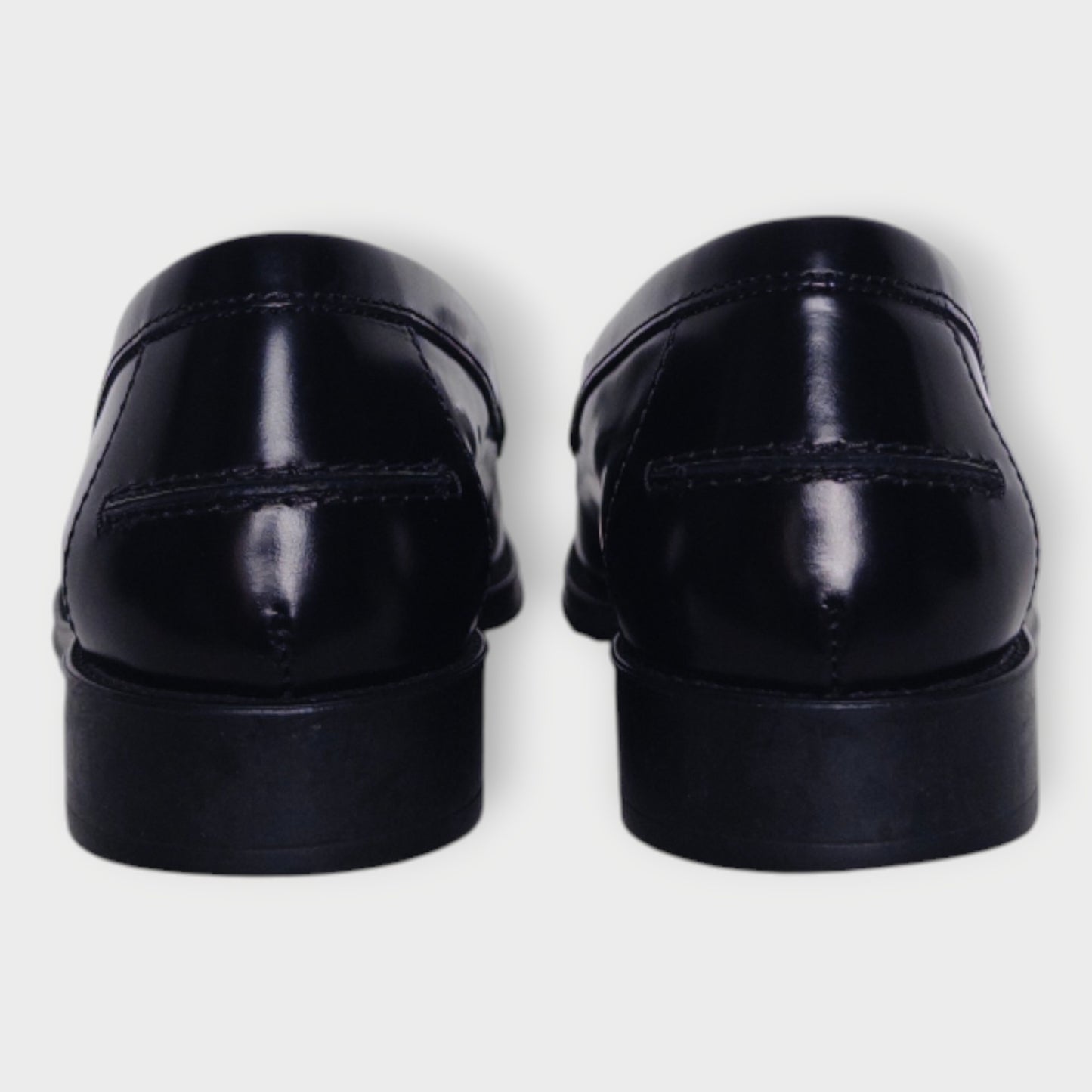 Leather & Silver Hardware Loafers