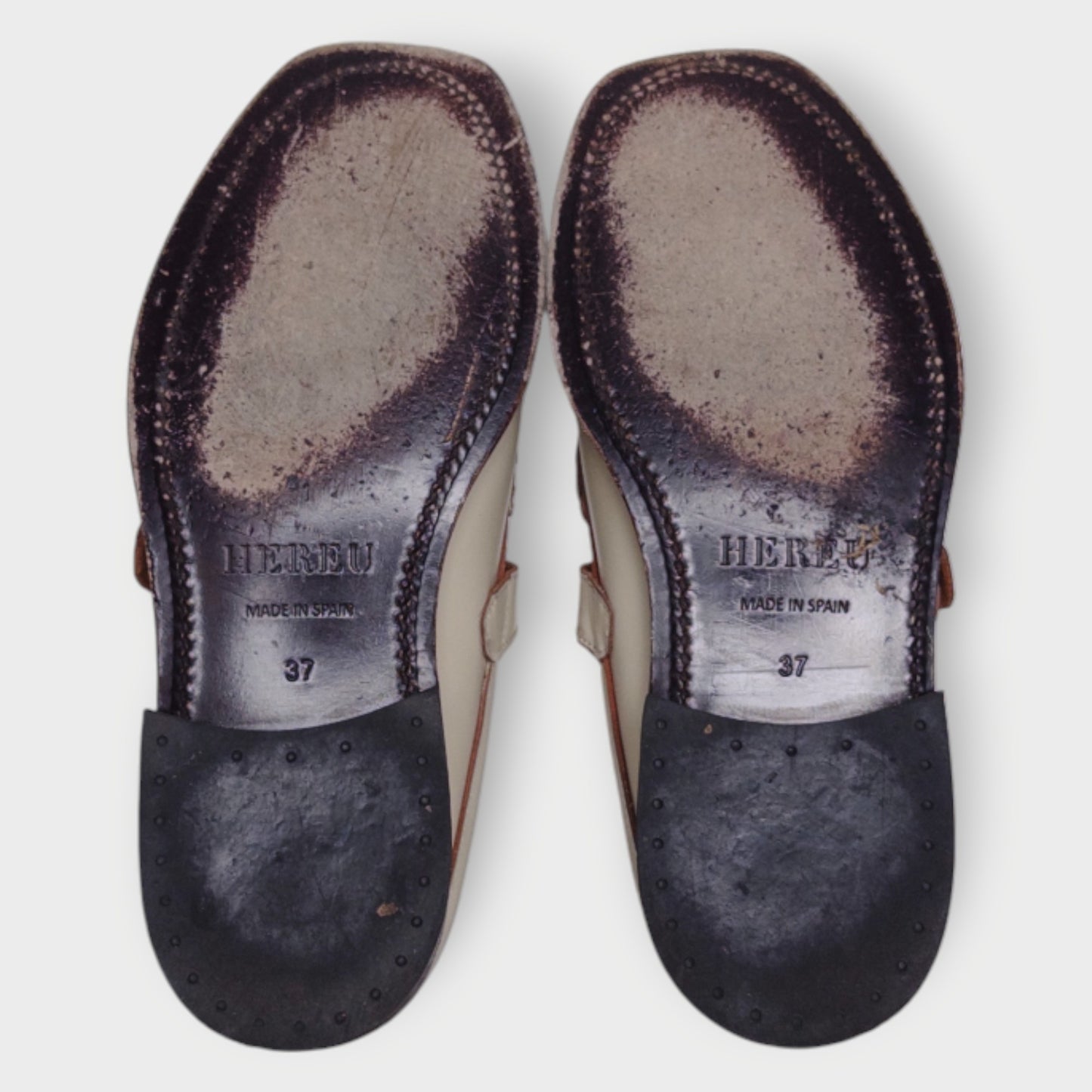 Leather Woven T-Bar Bonell Mules