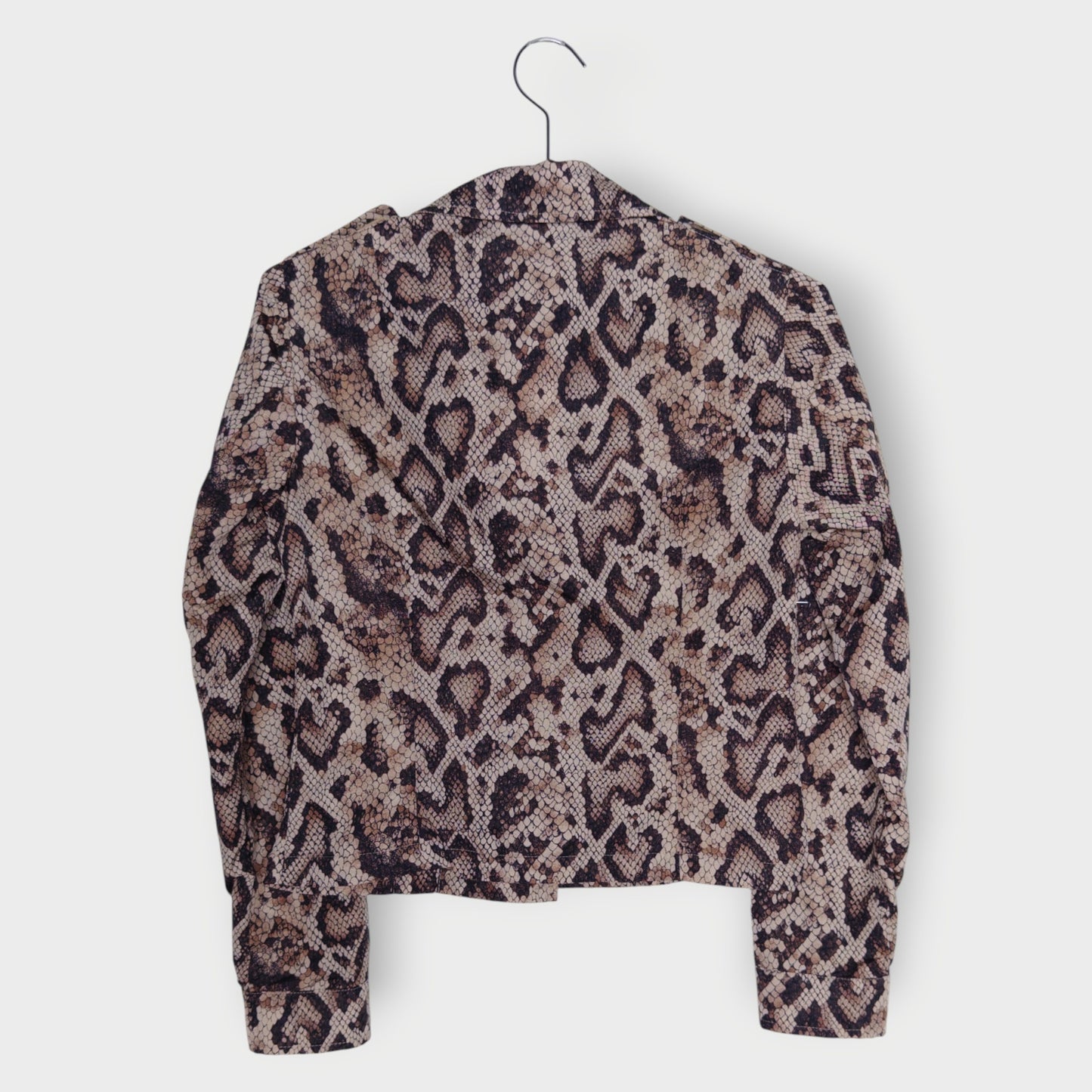 Snake Print Cropped Shirt
