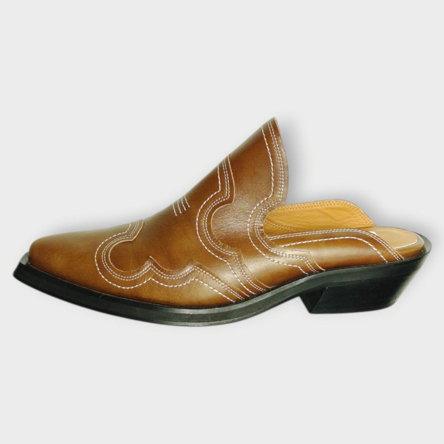Leather Western Mules