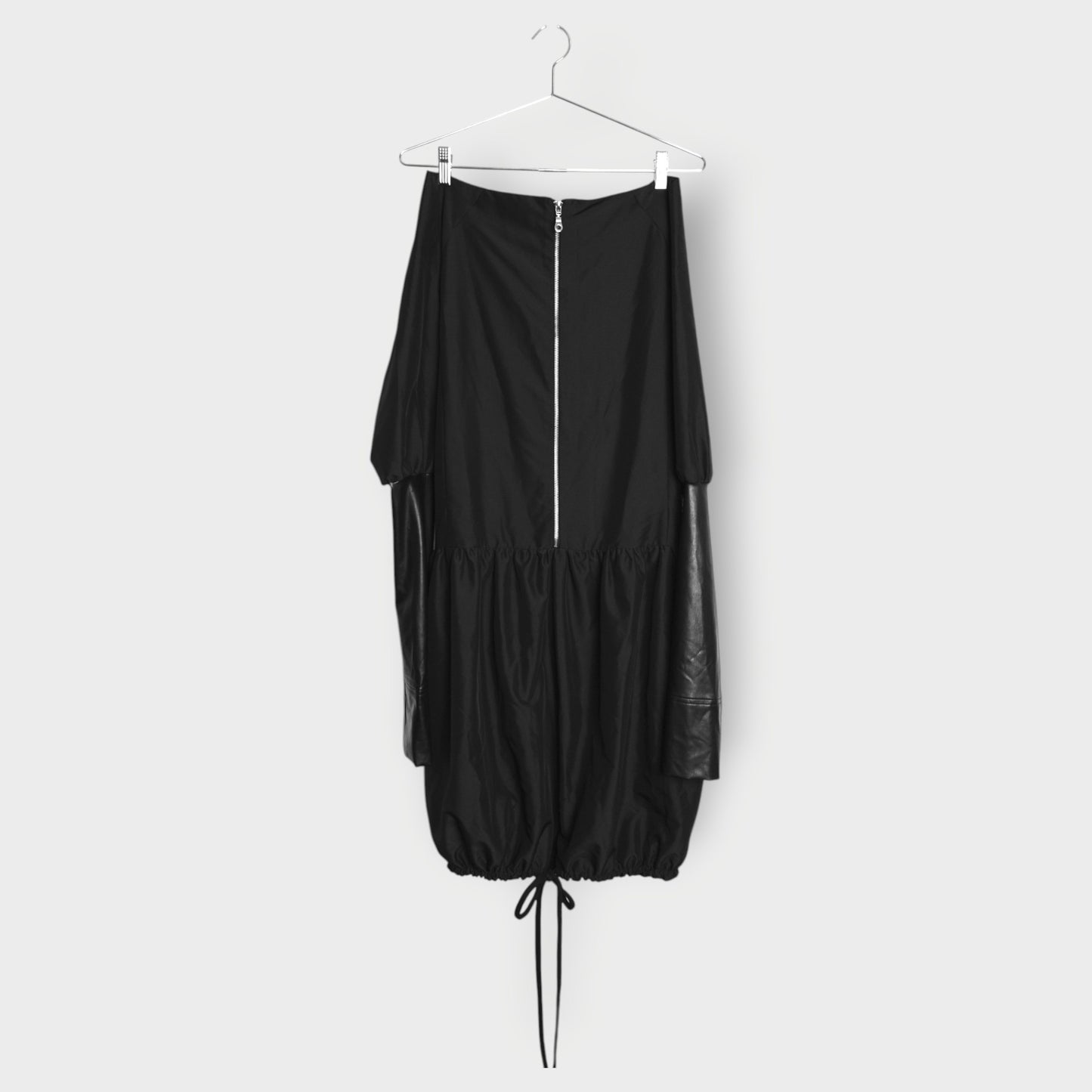 Taffeta & Leather Bubble Dress