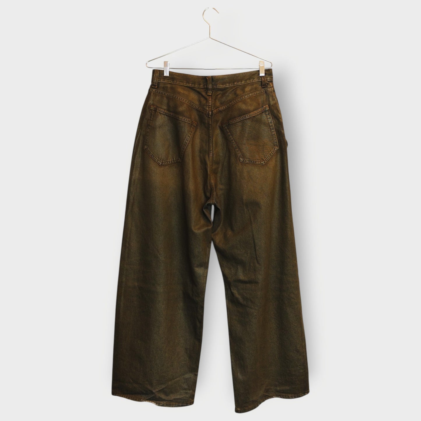 Coated Wide Leg Jean