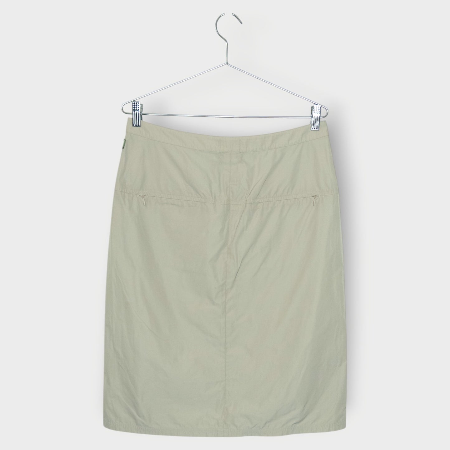 Nylon Zip Down Pencil Skirt