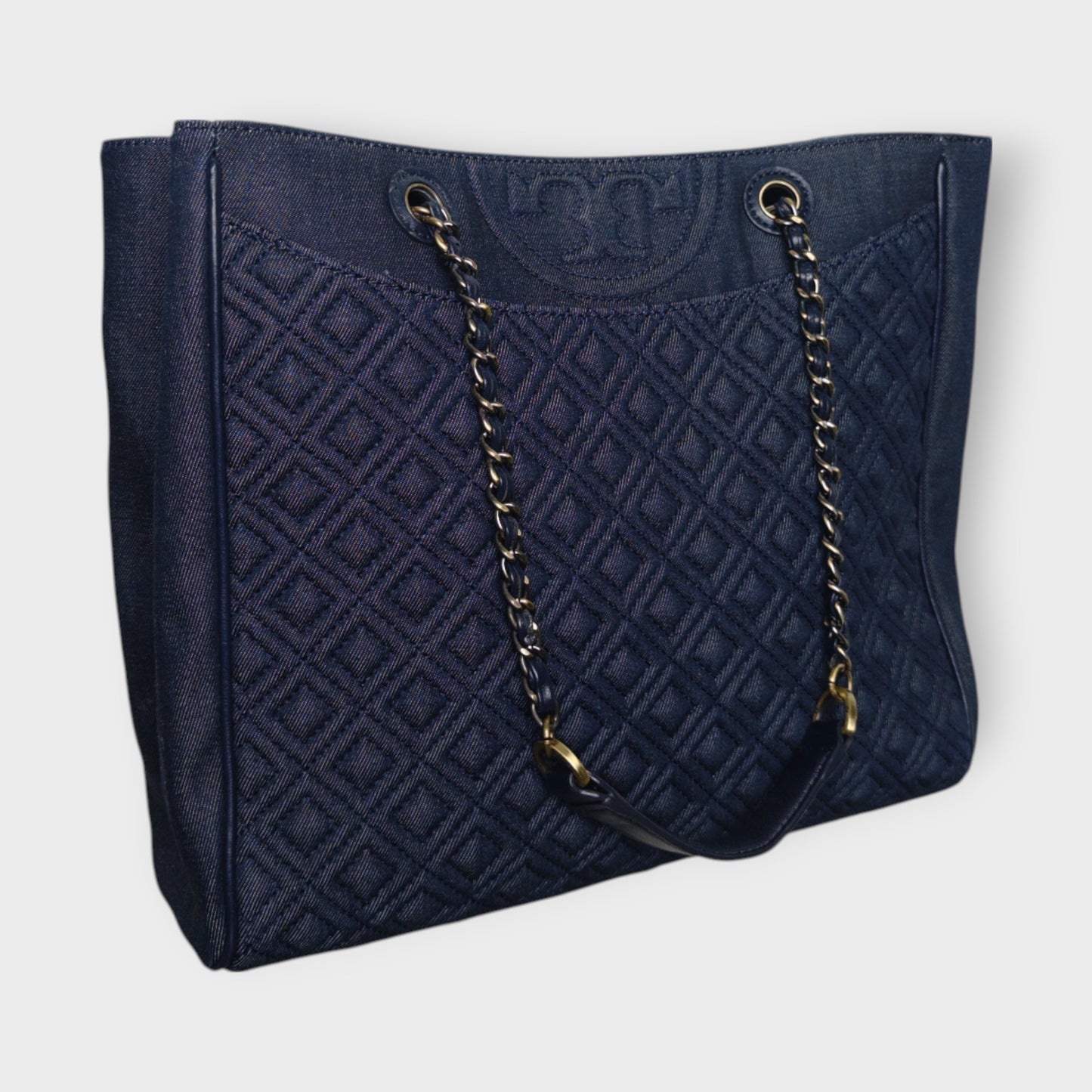 Blue Denim Quilted Tote