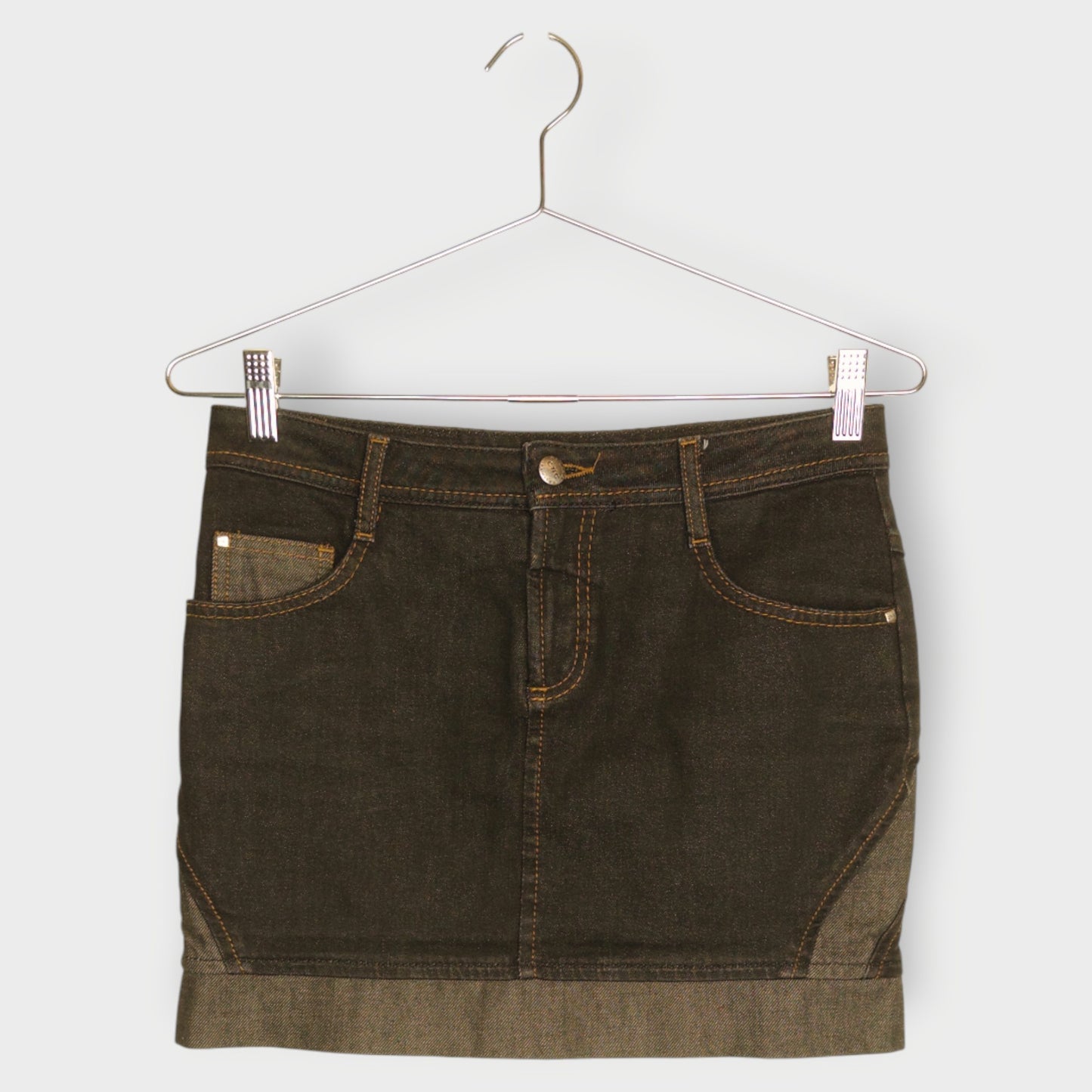 Panelled Denim Mini