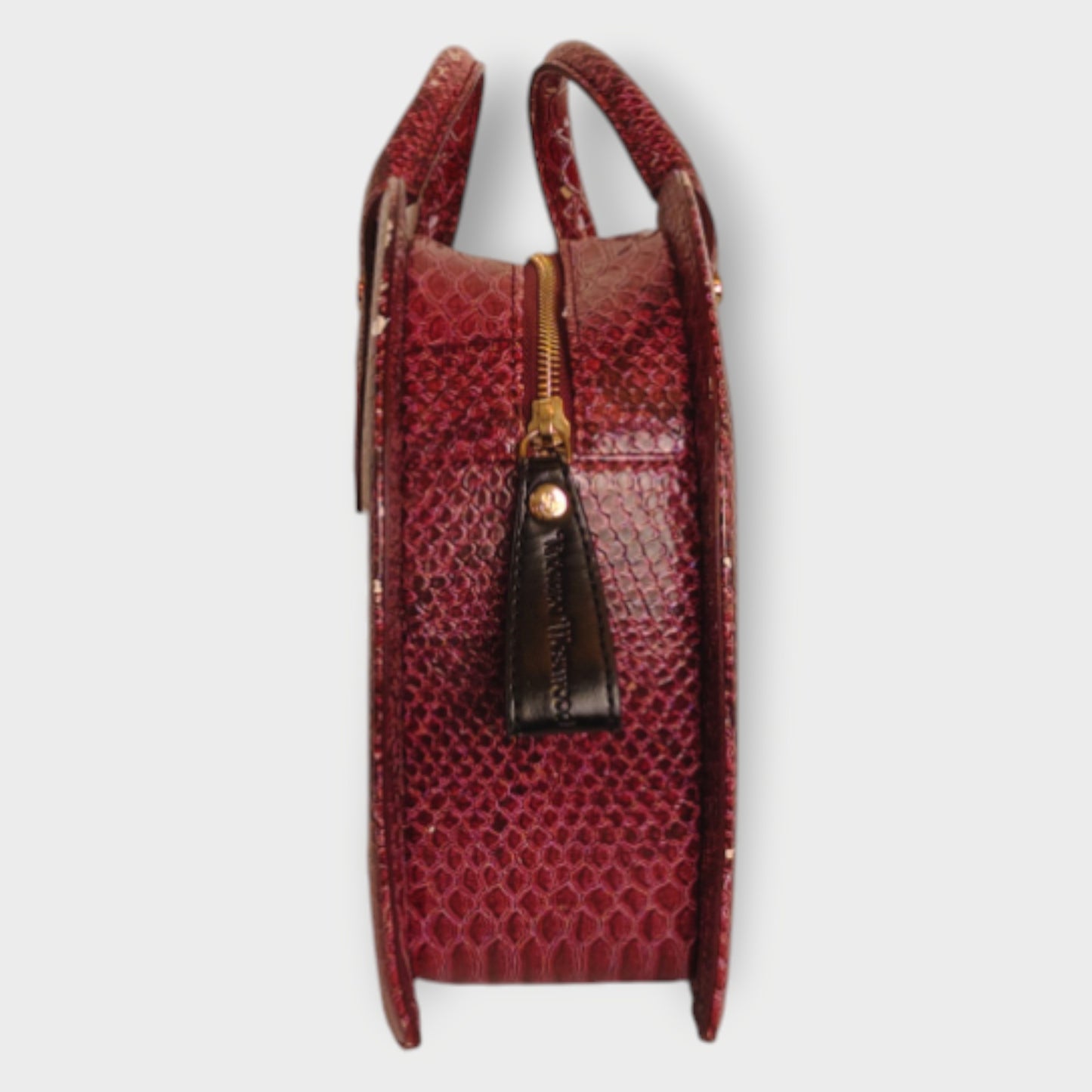 Faux Snake Chancery Heart Bag