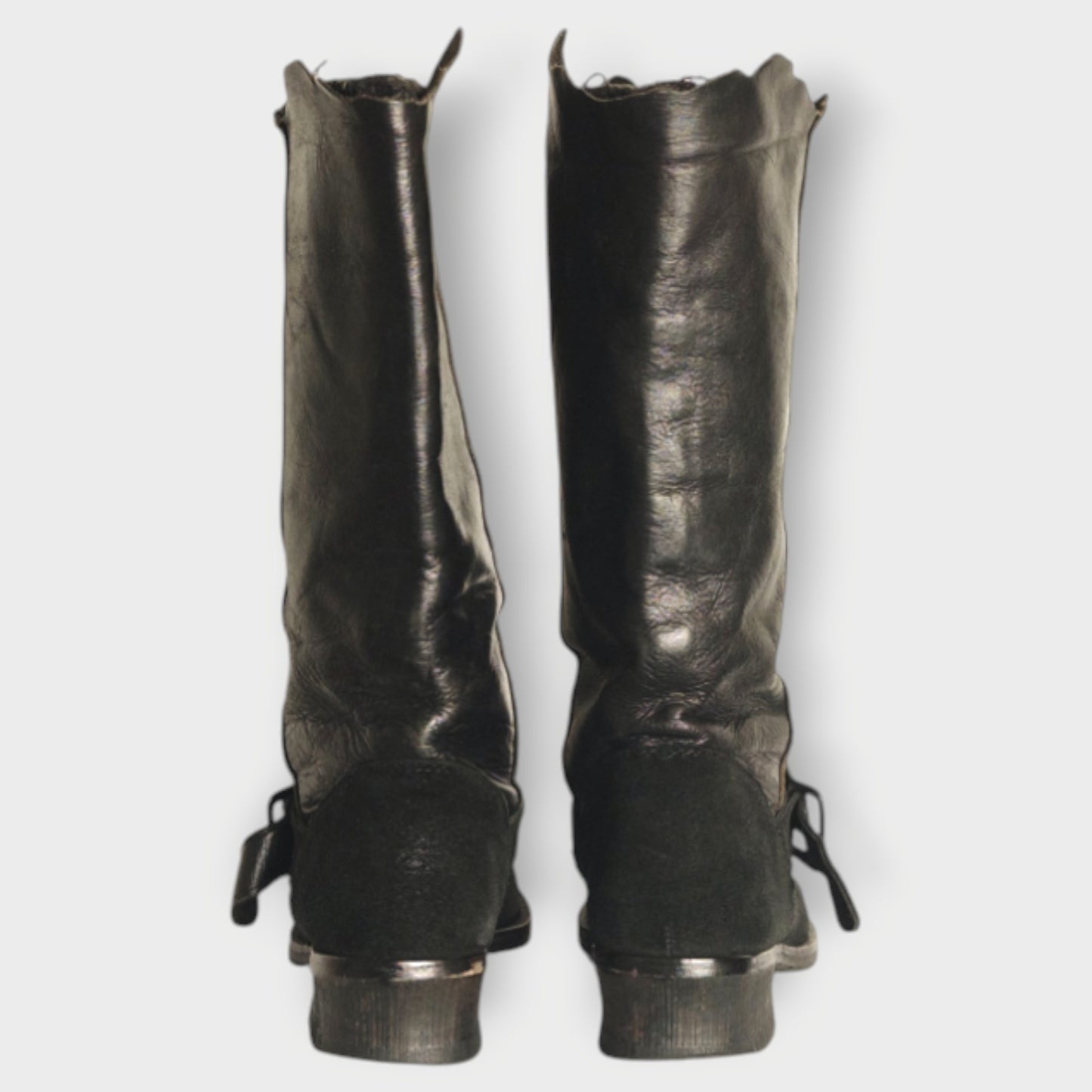 Suede/Leather Biker Boot