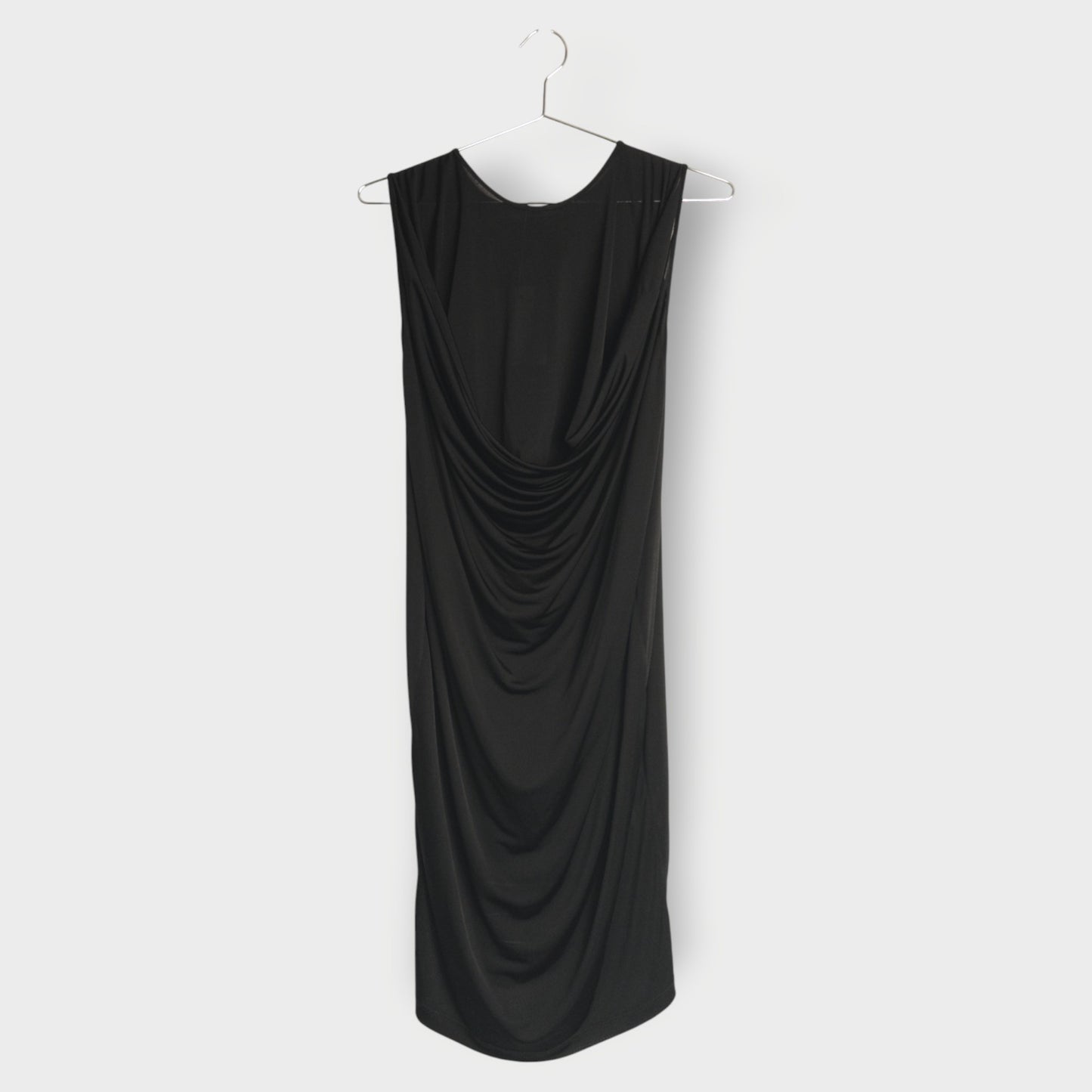 Synthetic Draped Midi Dress