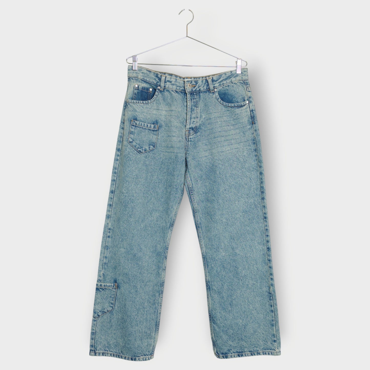 Pocket Detail Straight Leg Jeans