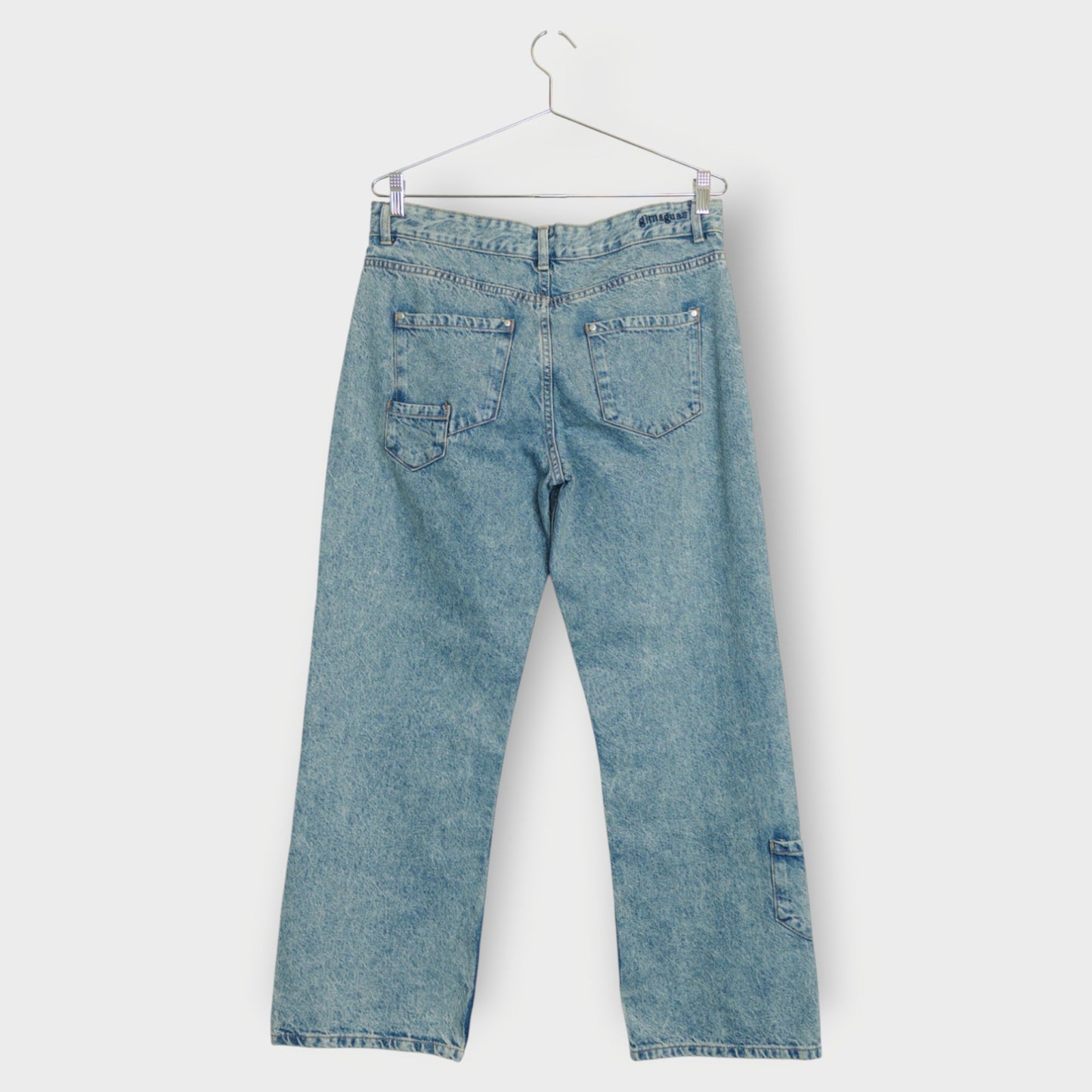 Pocket Detail Straight Leg Jeans