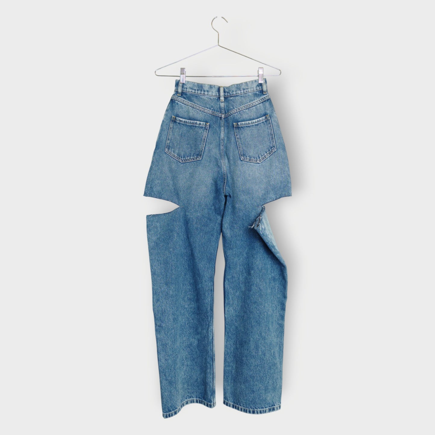 Slashed Detail Jeans