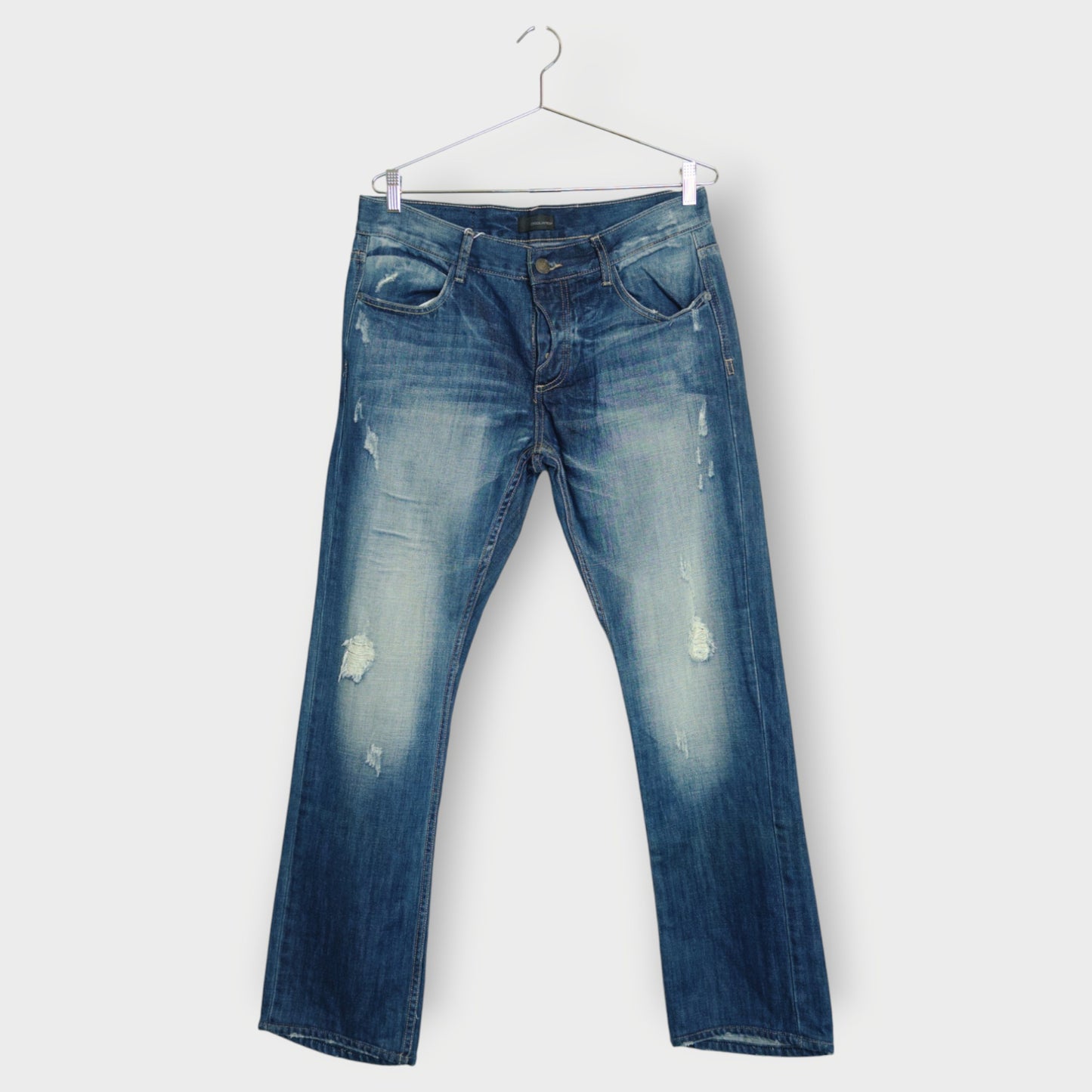 Mid Wash Distressed Jeans
