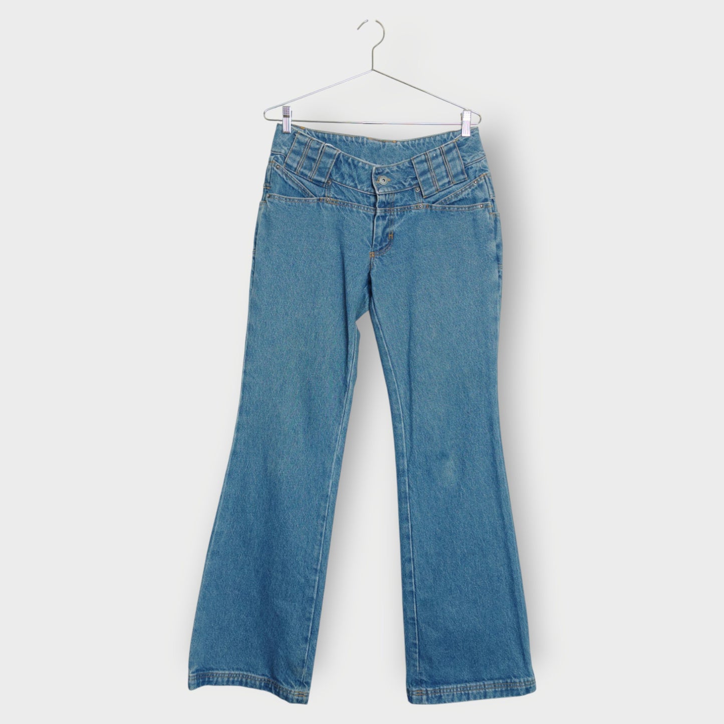 Panelled Low Rise Jeans