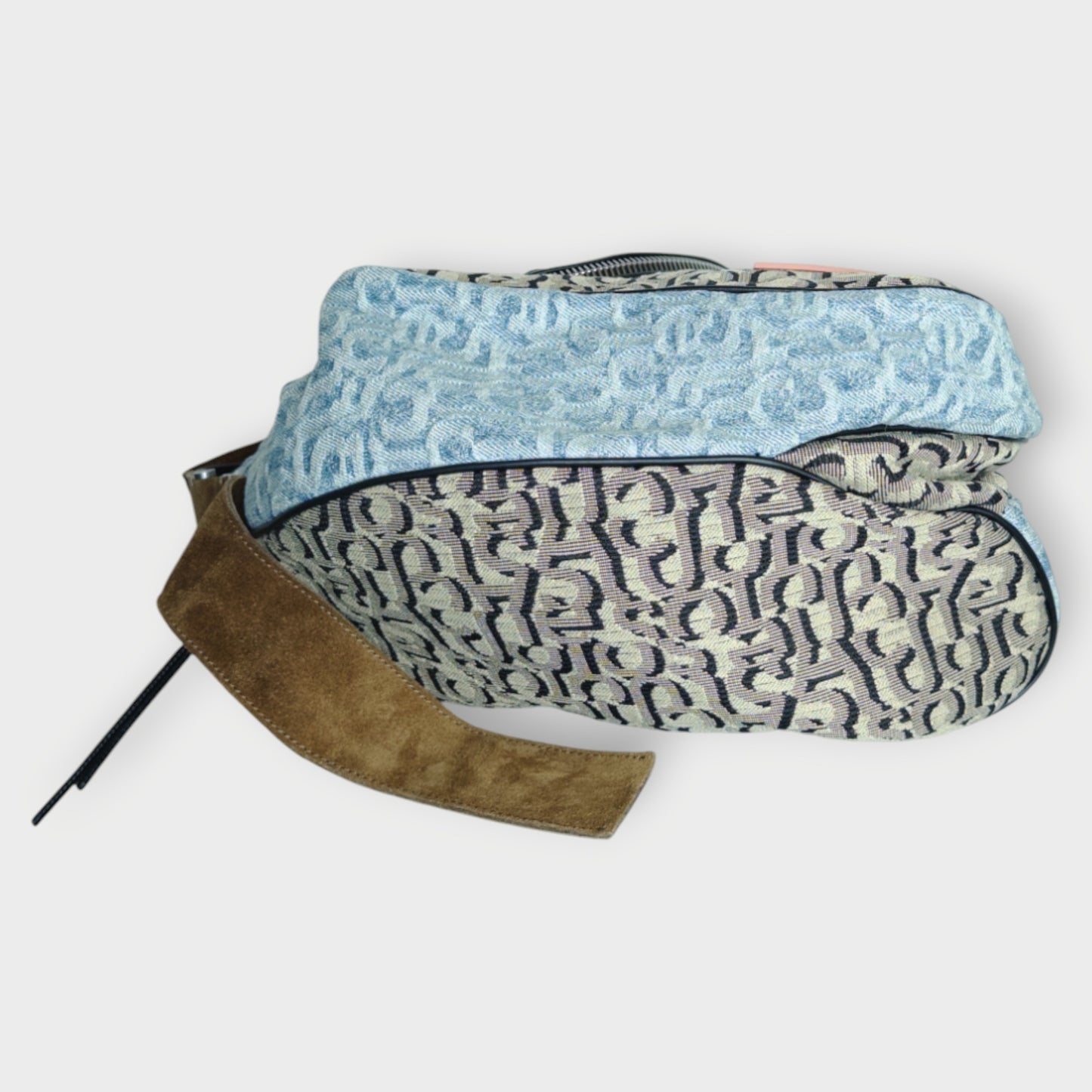 PVC & Denim Patchwork Bag