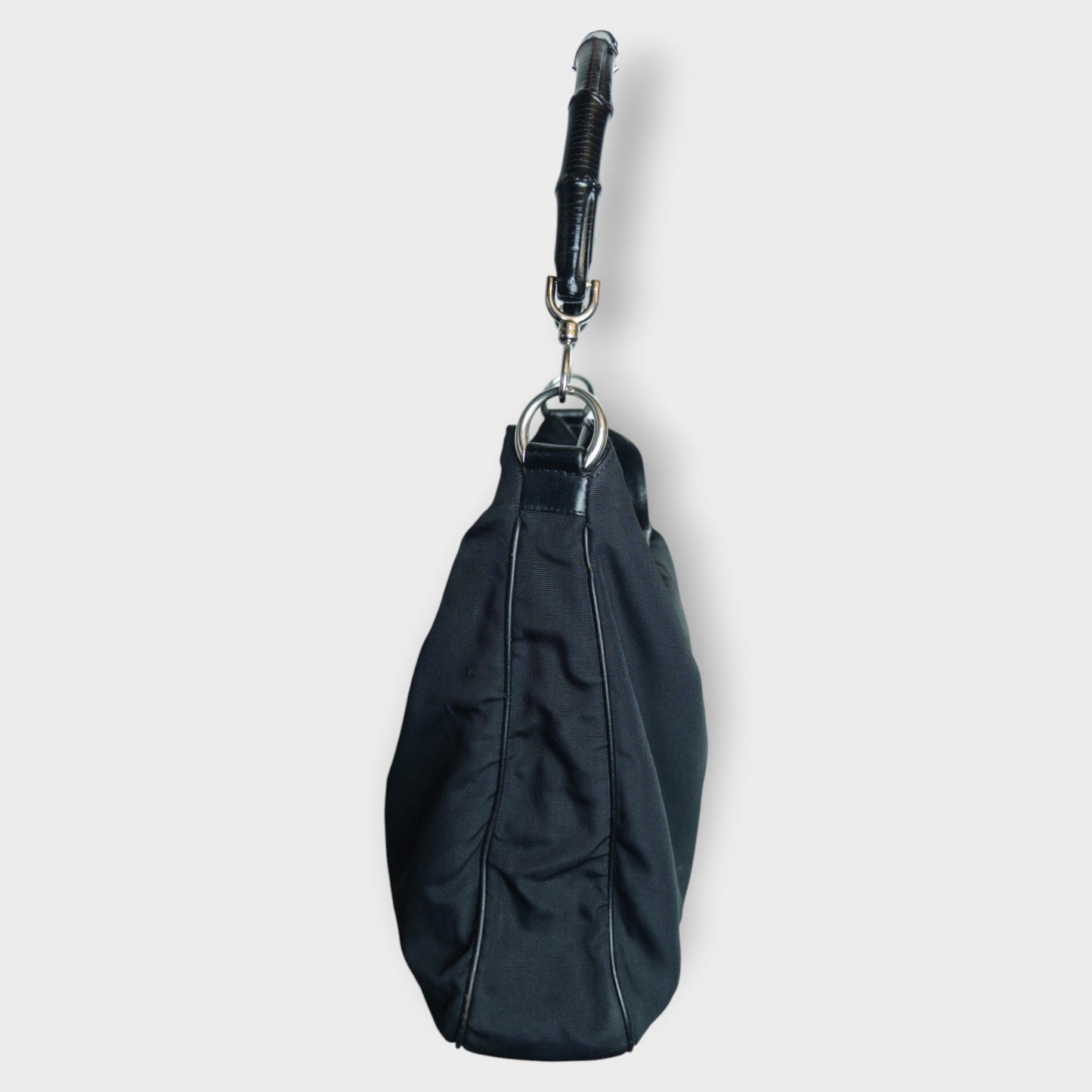 Canvas Bamboo Handle Bag