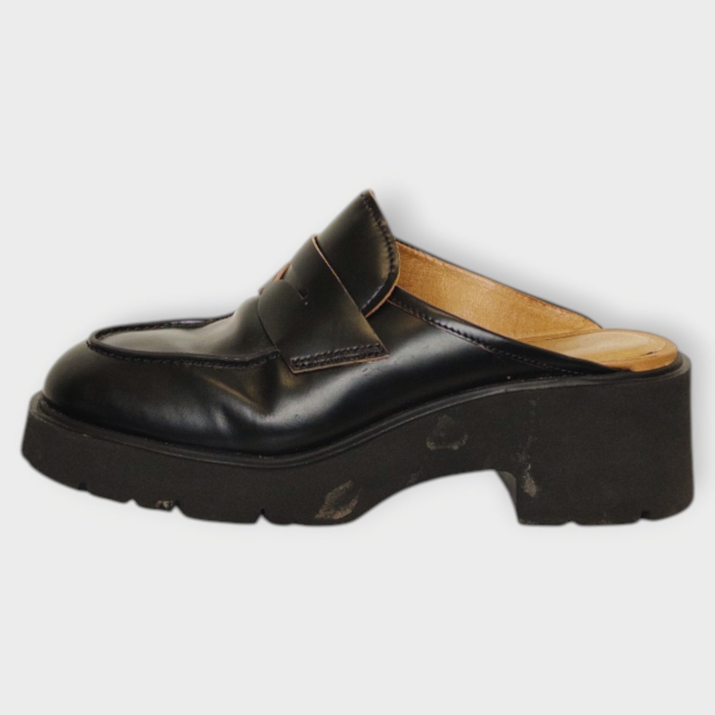 Heeled Backless Loafers